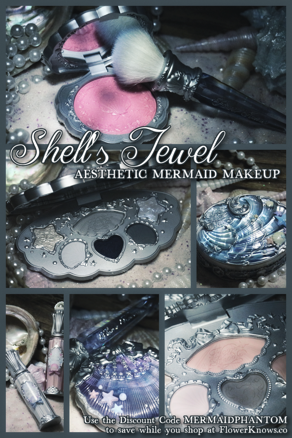 Mermaid Makeup: A look at the Flower Knows Shell's Jewel